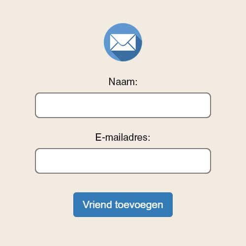 familie of collega's uitnodigen per e-mail