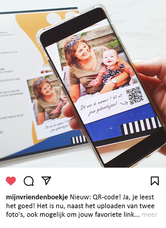 een qr code scannen van een vriendenboek