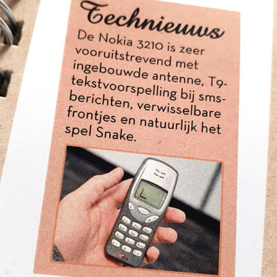 een nokia telefoon in een jaaroverzicht